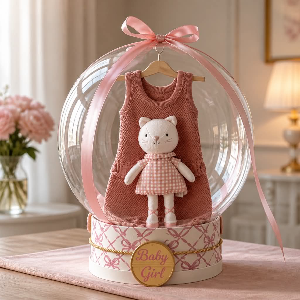 🦢 Sweet Little Darling Baby Balloon Gift-Prices start at $65.00 and vary based on customization