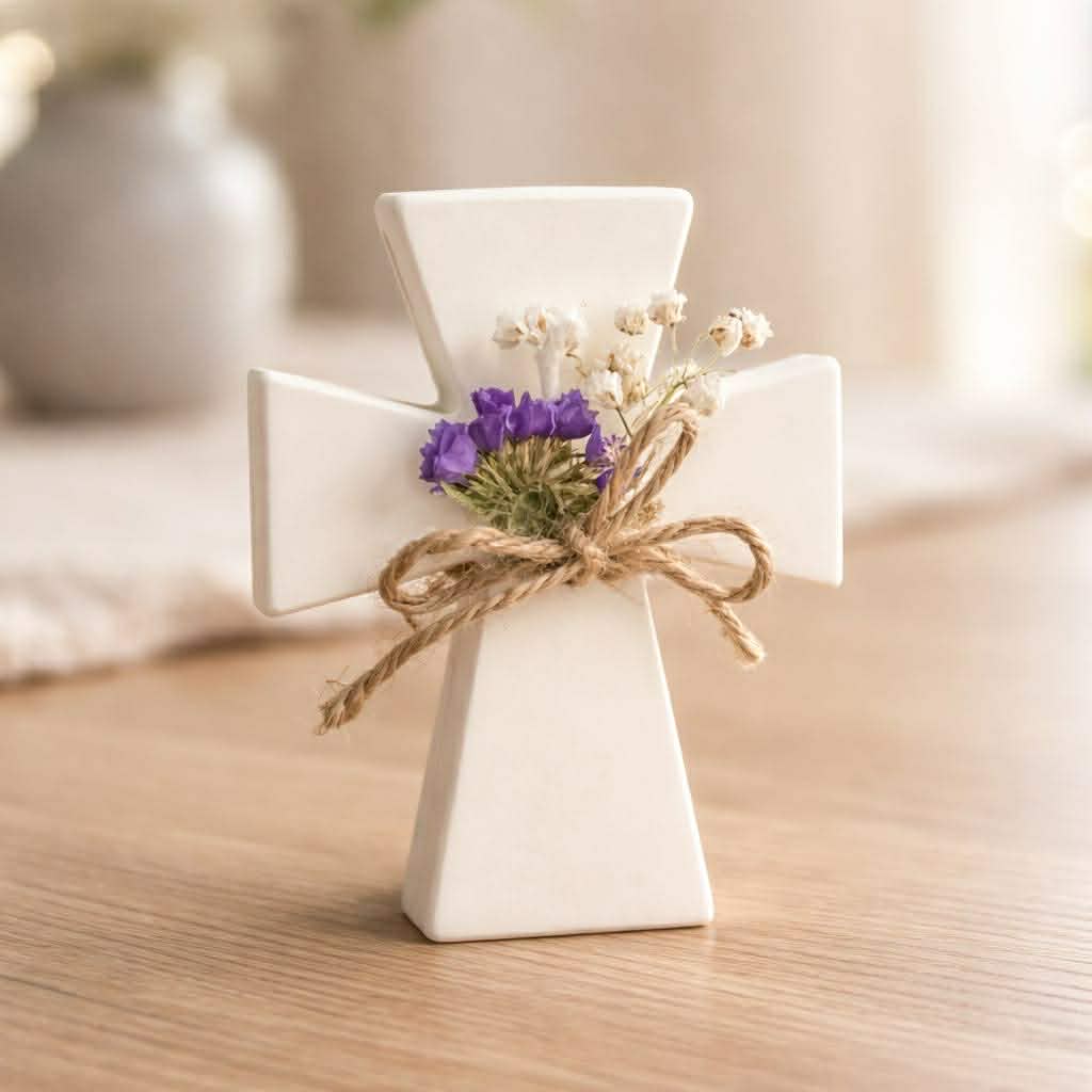 Mini Cross Soy Candle – 1 oz | Religious Gift | Baptism, Communion, Easter Favor